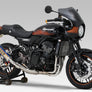 Z900RS/Cafe 2018-24 JMCA Brevis Stainless Slip-On w/ Titanium Blue Sleeve
