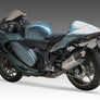 HAYABUSA 2021-25 Race R-11SQ-R Dual Stainless Slip-On Exhaust, w/ Stainless Mufflers