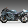 HAYABUSA 2021-25 Race R-11SQ-R Dual Stainless Slip-On Exhaust, w/ Stainless Mufflers
