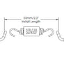 Exhaust Spring W/Insulator, 1.8'' Length (sold each)