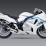 HAYABUSA 08-20 R-77 Stainless Slip-On Exhaust, w/ Carbon Fiber Mufflers