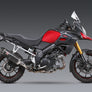 V-STROM 1000 14-19 R-77 Stainless Slip-On Exhaust, w/ Carbon Fiber Muffler