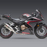 CBR500R 16-25 R-77 Stainless Slip-On Exhaust, w/ Stainless Muffler