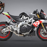 APRILIA RSV4/Tuono 17-20 Race Alpha T Slip-On Titanium Exhaust, w/ Titanium Muffler