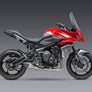 TRIDENT 21-23 / 22 TIGER SPORT 660 Race AT2 Stainless Full Exhaust, w/ Stainless Muffler