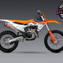 KTM 450SX-F FE 22-24 / Husqv FC450 RE 22-24 RS-12 Titanium Full Exhaust, w/ Titanium Muffler