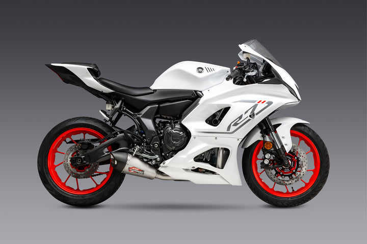 R7 22-25 / MT-07 17-25 Race AT2 Stainless Full Exhaust, w/ Stainless Muffler