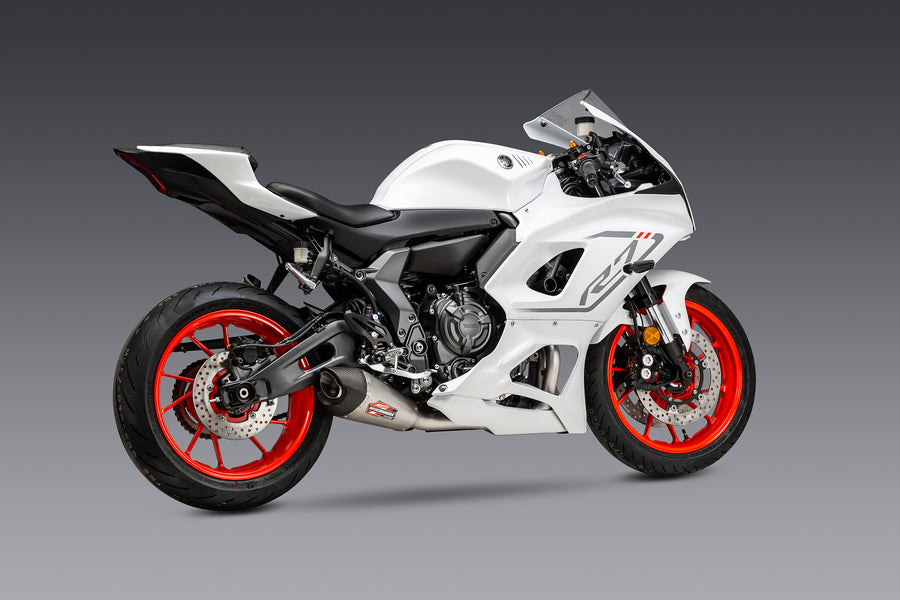 R7 22-25 / MT-07 17-25 Race AT2 Stainless Full Exhaust, w/ Stainless Muffler