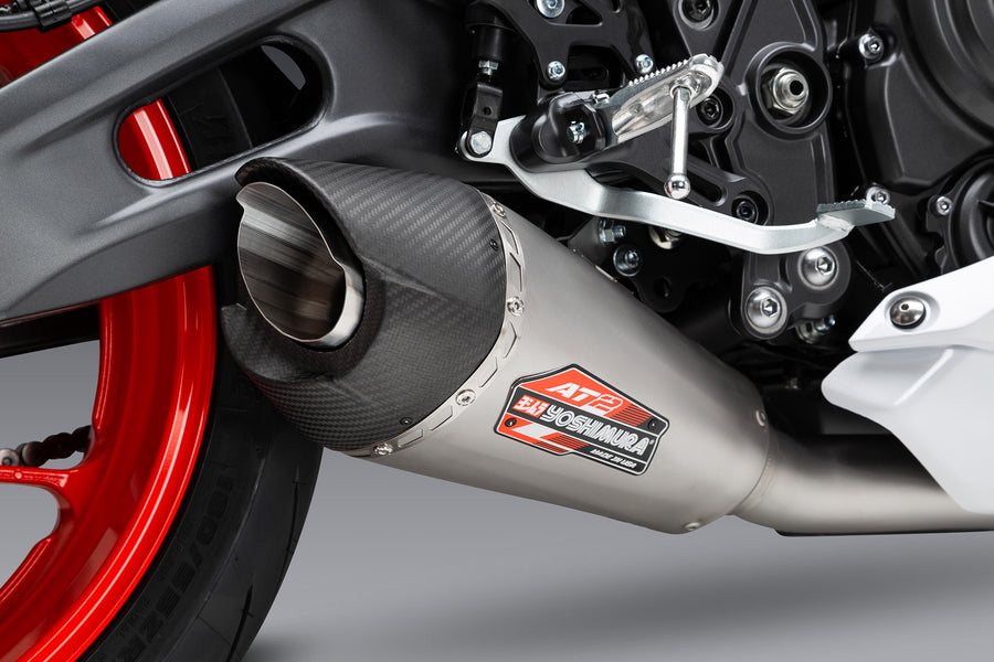 R7 22-25 / MT-07 17-25 Race AT2 Stainless Full Exhaust, w/ Stainless Muffler