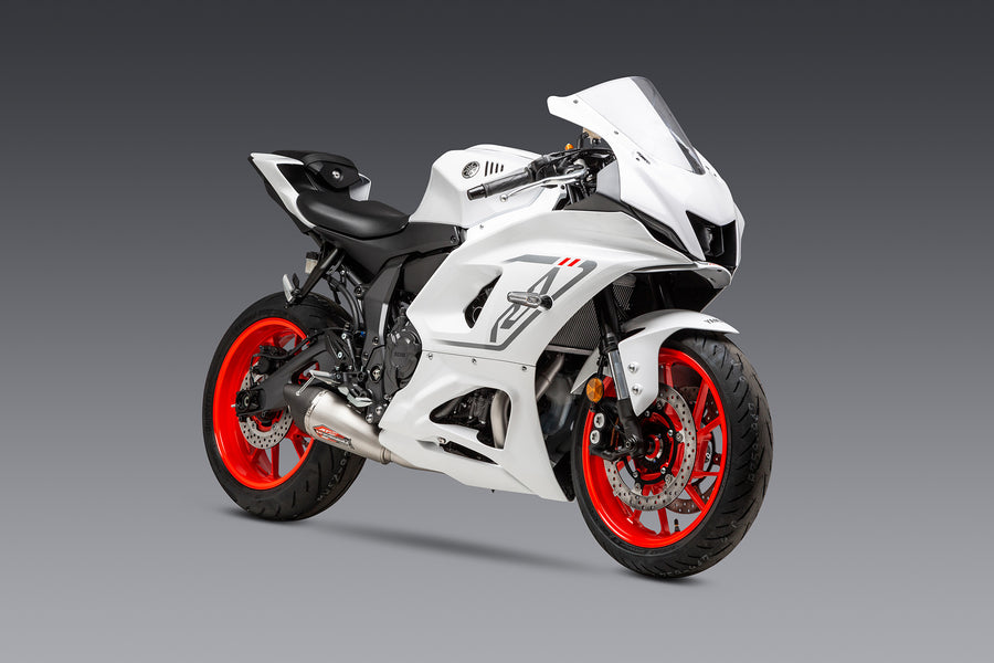 R7 22-25 / MT-07 17-25 Race AT2 Stainless Full Exhaust, w/ Stainless Muffler