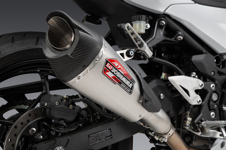 NINJA 500/400 / Z500/400 18-24 AT2 Stainless Slip-On Exhaust, w/ Stainless Muffler
