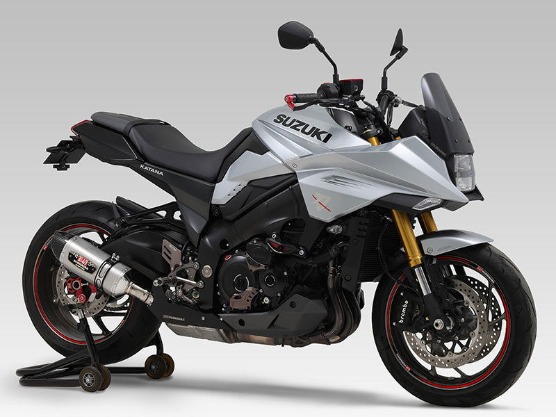 Yoshimura GSX-S1000/GT/S950 / KATANA R-77S STAINLESS SLIP-ON W/ SATIN FINISH MUFFLER (EEC)