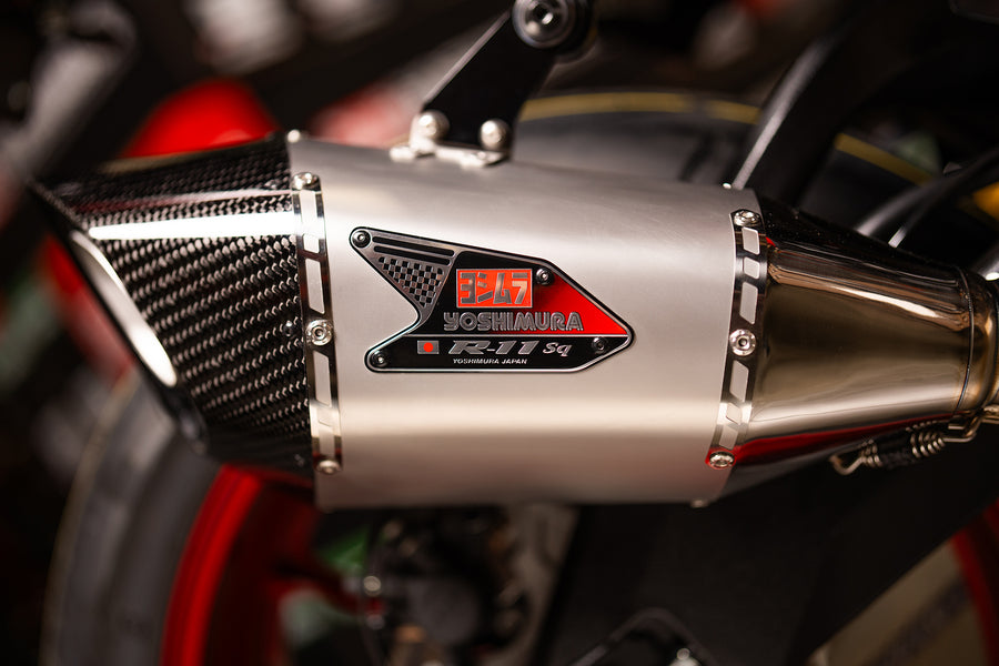 GSX-R1000 2017-25 R-11Sq Stainless Slip-On Exhaust, w/ Stainless Muffler