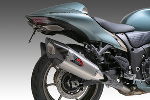 HAYABUSA 2021-25 Race R-11SQ-R Dual Stainless Slip-On Exhaust, w/ Stainless Mufflers