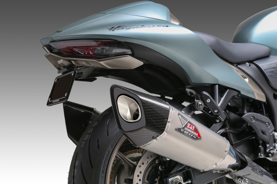 HAYABUSA 2021-25 Race R-11SQ-R Dual Stainless Slip-On Exhaust, w/ Stainless Mufflers