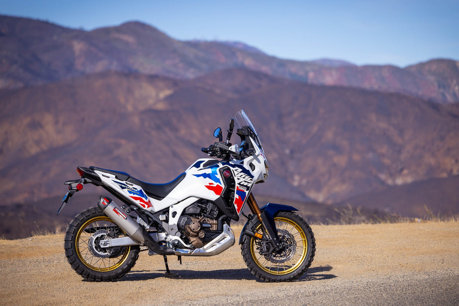 Africa Twin 20-25 RS-12 Stainless Slip-On Exhaust, w/ Stainless Muffler