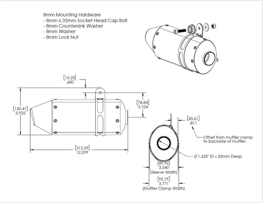 BUILDER SERIES RS-3 MINI BIKE MUFFLER KIT