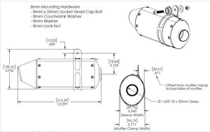 BUILDER SERIES RS-3 CF MINI BIKE MUFFLER KIT