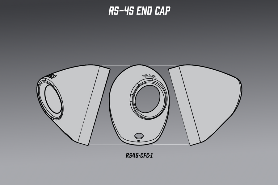 RS4S Carbon Fiber End Cap Cover w/ Insert Hole