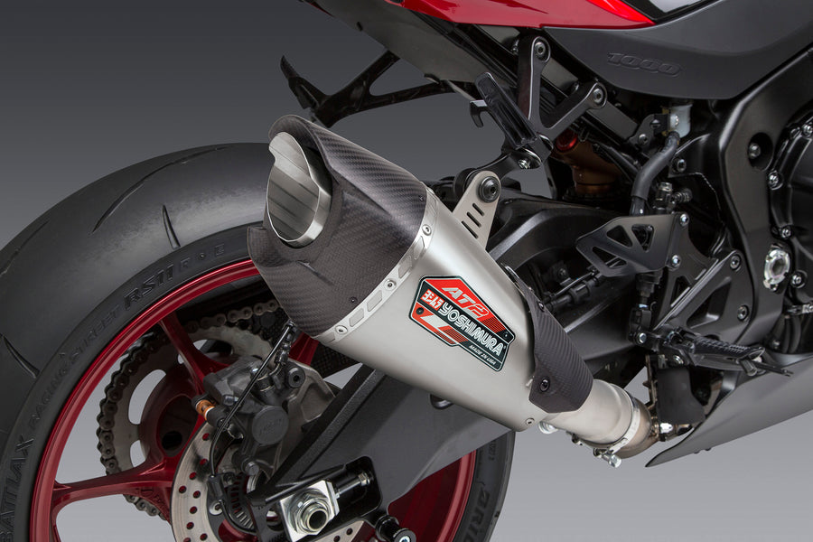 GSX-R1000 17-25 AT2 Stainless Slip-On Exhaust, w/ Stainless Muffler