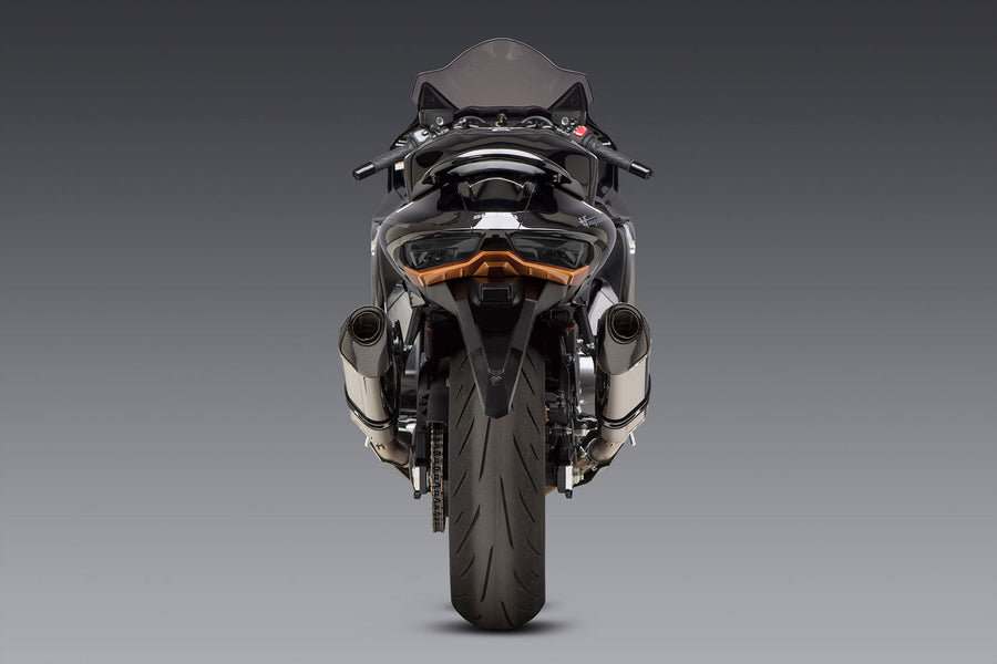 HAYABUSA 2022-25 Race R-77 Dual Stainless Slip-On Exhaust, w/ Stainless Mufflers