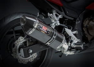 CBR500R 16-18/CB500F 16-18 R-77 Stainless Slip-On Exhaust, w/ Carbon Fiber Muffler