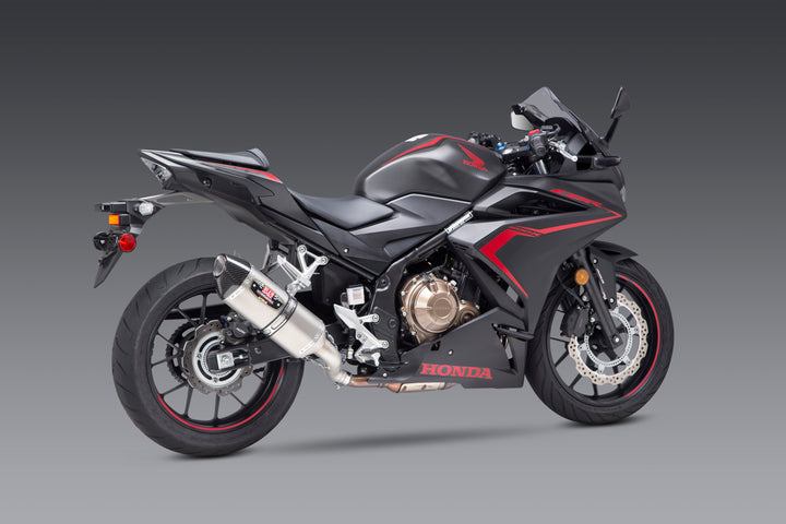 CBR500R 16-25 R-77 Stainless Slip-On Exhaust, w/ Stainless Muffler