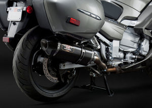 FJR1300A 13-24 R-77 Stainless Slip-On Exhaust, w/ Carbon Fiber Mufflers
