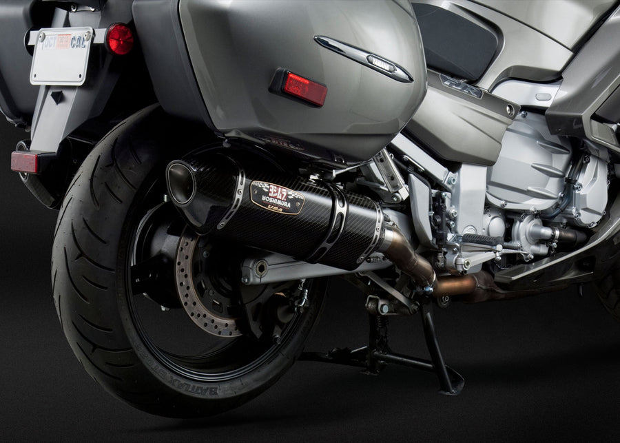 FJR1300A 13-24 R-77 Stainless Slip-On Exhaust, w/ Carbon Fiber Mufflers