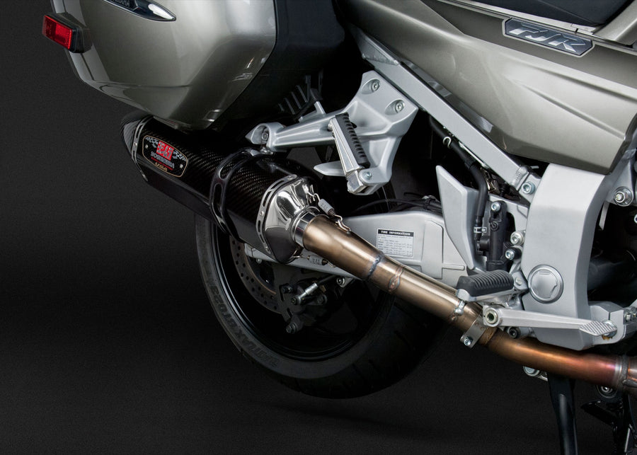 FJR1300A 13-24 R-77 Stainless Slip-On Exhaust, w/ Carbon Fiber Mufflers