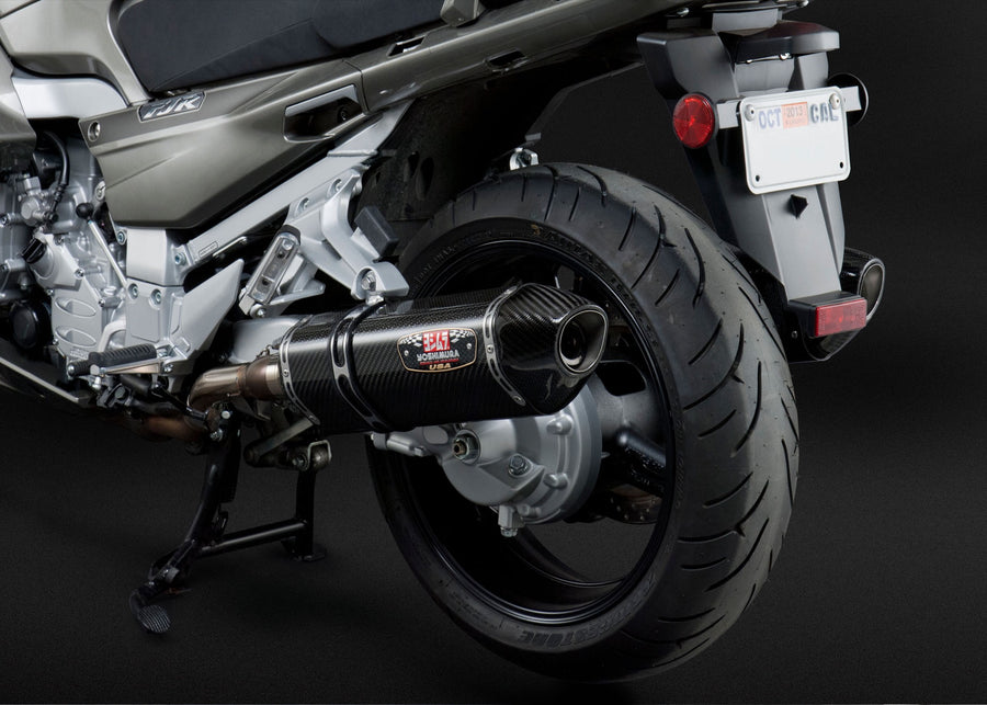 FJR1300A 13-24 R-77 Stainless Slip-On Exhaust, w/ Carbon Fiber Mufflers