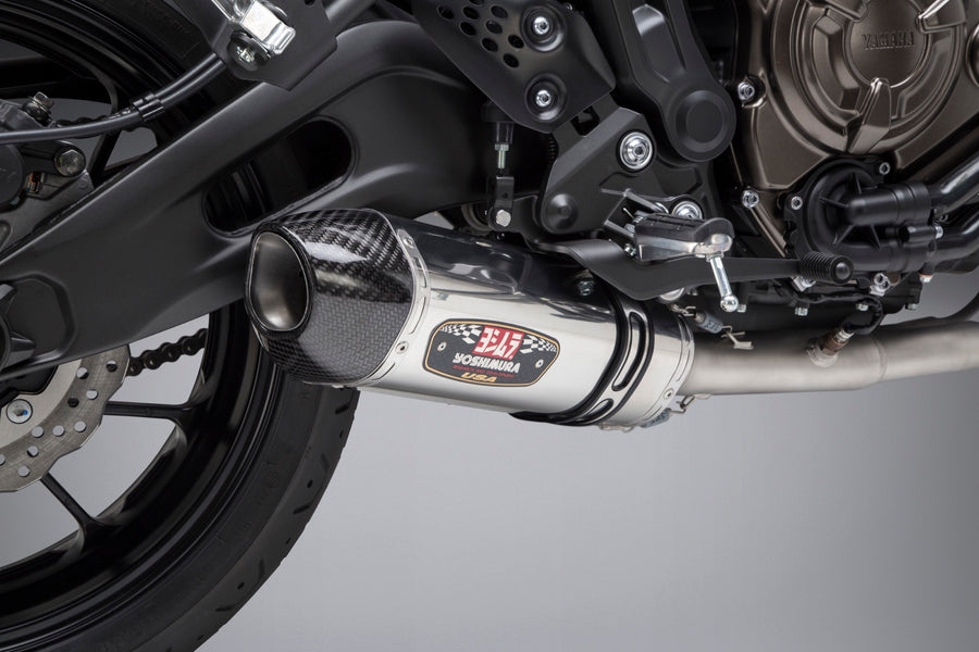 FZ/MT-07 15-25 / XSR700 18-24 / R7 22-25 Race R-77 Stainless Full Exhaust, w/ Stainless Muffler