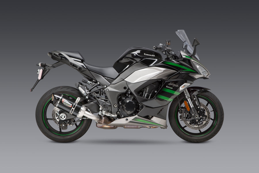 NINJA 1000SX 20-24 / NINJA 1100SX 2025 ALPHA Stainless Slip-On Exhaust, w/ Carbon Fiber Muffler