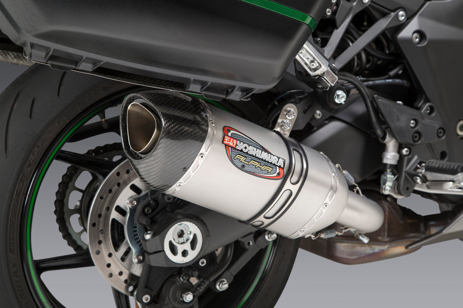 NINJA 1000SX 20-24 / NINJA 1100SX 2025 ALPHA Stainless Slip-On Exhaust, w/ Stainless Muffler