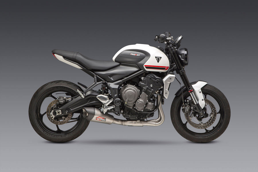 TRIDENT 21-23 / 22 TIGER SPORT 660 Race AT2 Stainless Full Exhaust, w/ Stainless Muffler
