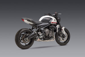TRIDENT 21-23 / 22 TIGER SPORT 660 Race AT2 Stainless Full Exhaust, w/ Stainless Muffler