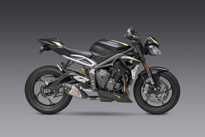 STREET TRIPLE 18-23 AT2 Stainless Slip-On Exhaust, w/ Stainless Muffler