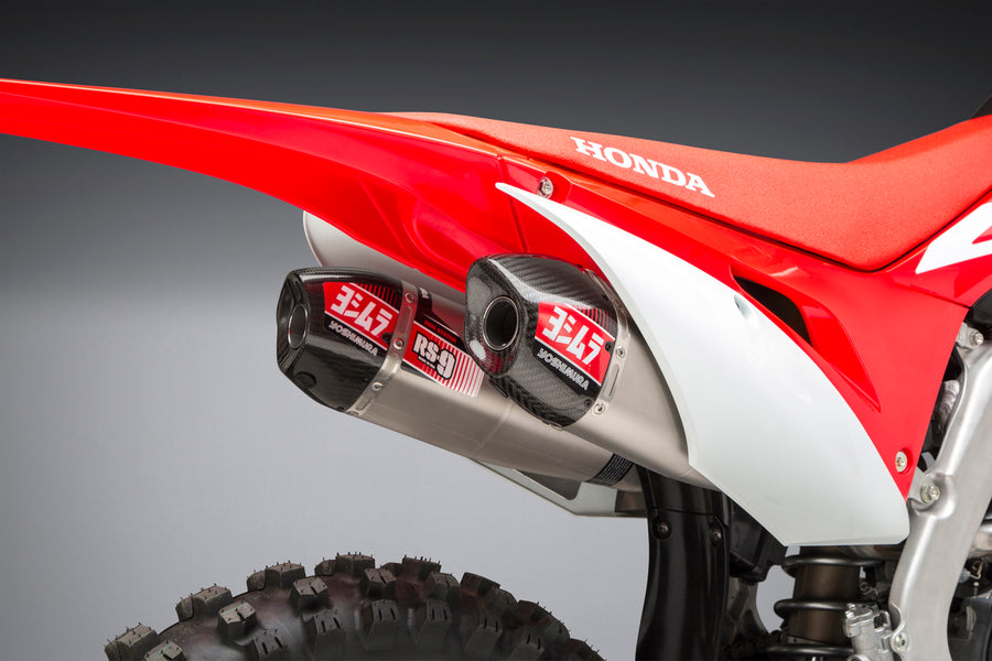 CRF250R 18-19/RX RS-9T Stainless Slip-On Exhaust, w/ Dual Stainless Mufflers