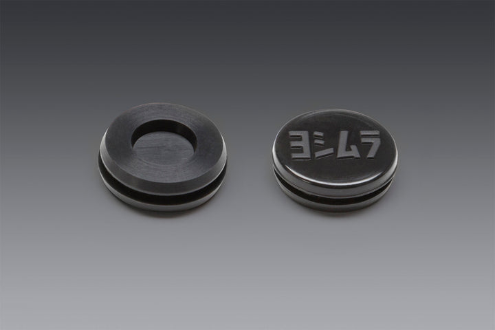RUBBER GROMMET WITH LOGO TO COVER END-CAP INSERT HOLE FOR RS-9 MUFFLERS ONLY