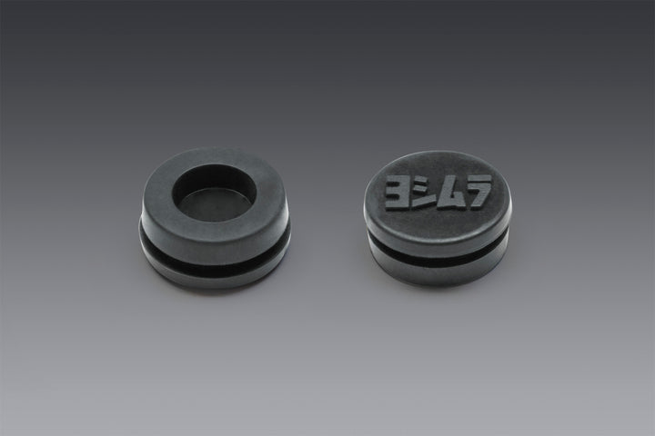 RUBBER GROMMET WITH LOGO TO COVER END-CAP INSERT HOLE FOR MOST MUFFLERS