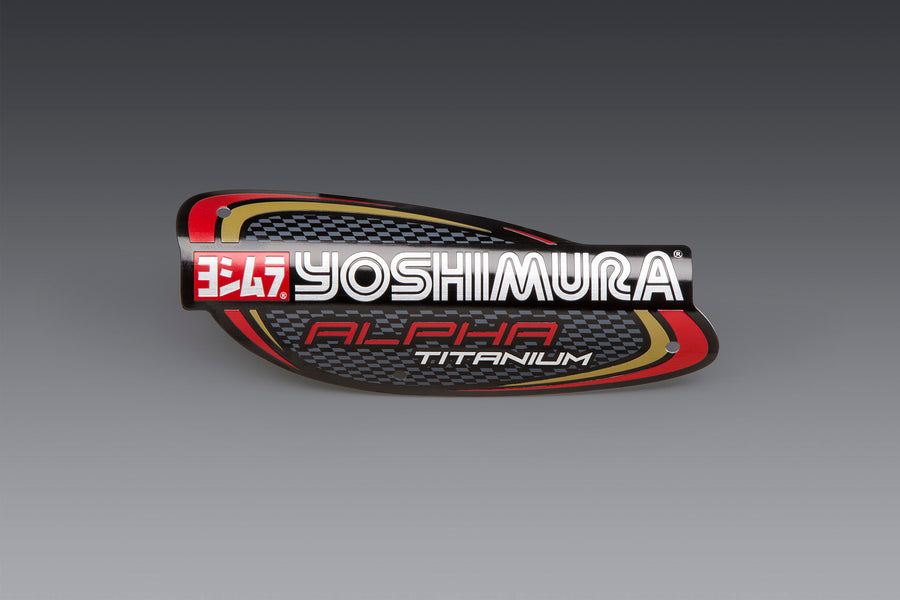 Yoshimura Muffler Name Badge Stainless Alpha and Alpha Taper