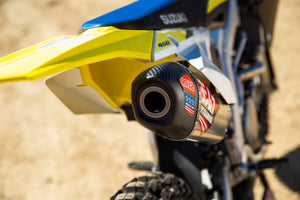RM-Z450 18-25 RS-12 Stainless Full Exhaust, w/ Aluminum Muffler