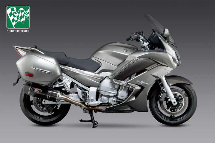 FJR1300A 13-24 R-77 Stainless Slip-On Exhaust, w/ Carbon Fiber Mufflers